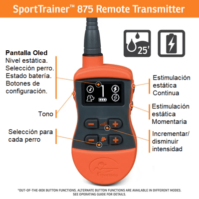 Collar de entrenamiento Sportdog 875 Orange Oled