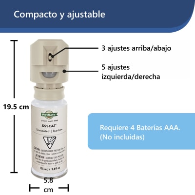 Repelente para gatos Spray de aire comprimido