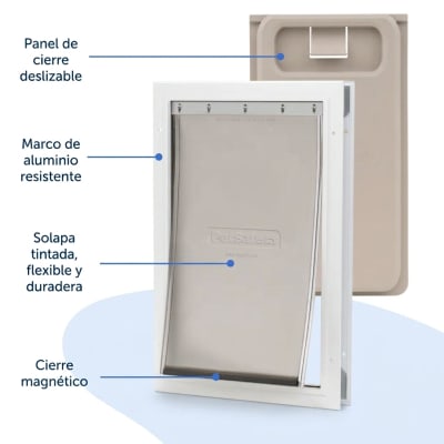 Puerta para perro Clima Extremo Marco de Aluminio