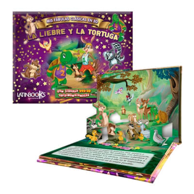 MIS FABULAS CLASICAS EN 3D - LA LIEBRE Y LA TORTUGA POP UP