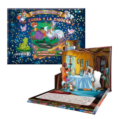 MIS FABULAS CLASICAS EN 3D - LA ZORRA Y LA CIGUEÑA POP UP