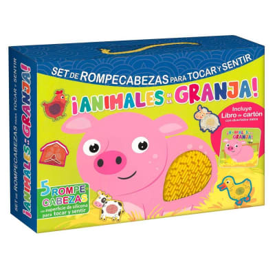 ¡ANIMALES DE LA GRANJA! SET DE ROMPECABEZAS PARA TOCAR Y SENTIR