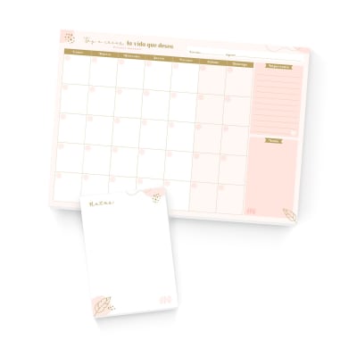 PLANNER MENSUAL A4 + BLOCK DE NOTAS-SET LARA