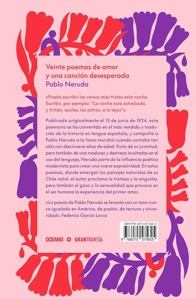 20 POEMAS DE AMOR Y UNA CANCIÓN DESESPERADA TAPA DURA - PABLO NERUDA2