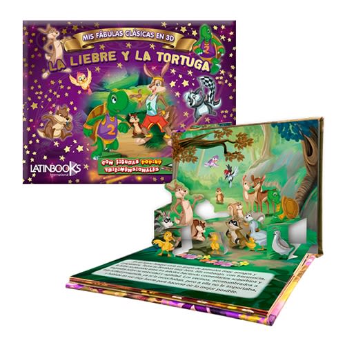 MIS FABULAS CLASICAS EN 3D - LA LIEBRE Y LA TORTUGA POP UP1