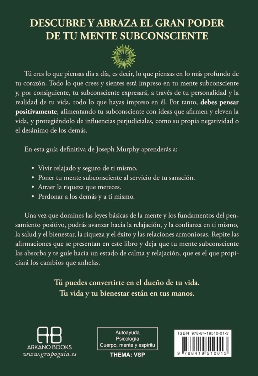 EL PODER DE TU MENTE SUBCONSCIENTE - JOSEPH MURPHY. NV  PROGRAMA SUBLIMINAL2