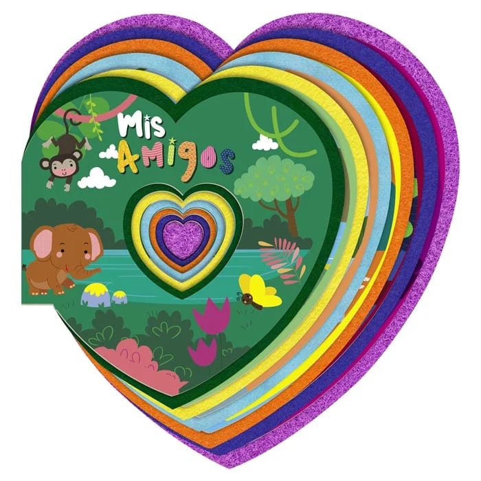 MIS AMIGOS CORAZÓN FIELTRO1