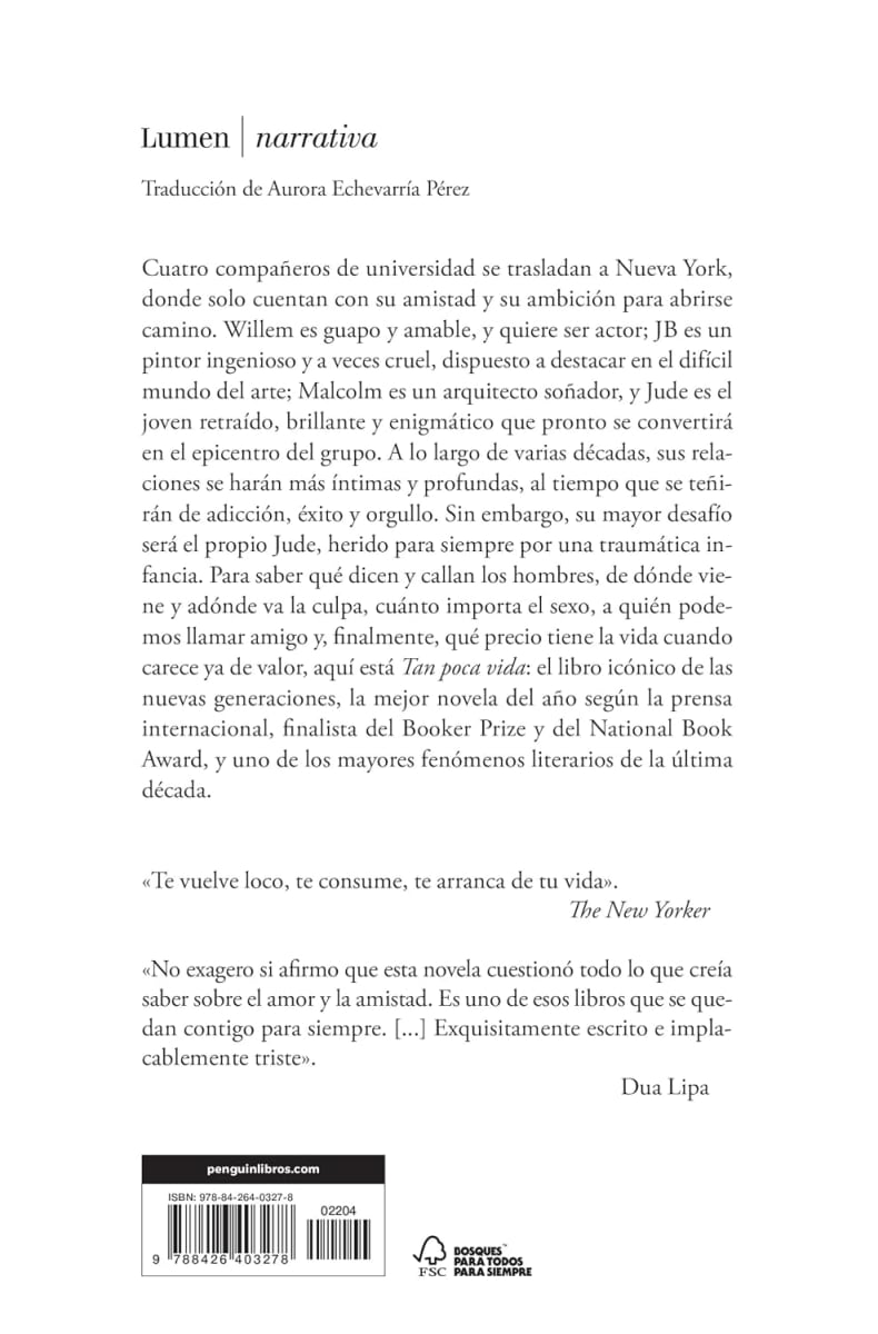 TAN POCA VIDA - HANYA YANAGIHARA2