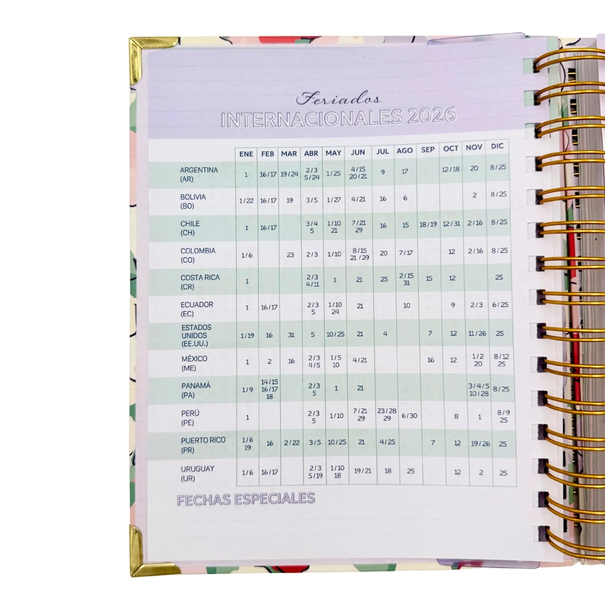 AGENDA 2026 TRUE ESPIRAL9