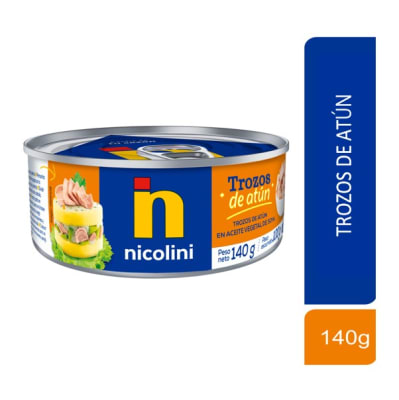 TROZOS ATUN NICOLINI 140gr
