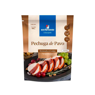 Pechuga de Pavo Horneada en lonjas x Bolsa (460gr)
