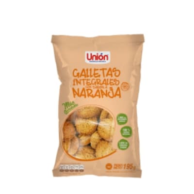 Galletas Unión Mega Integral de Naranja (195gr)