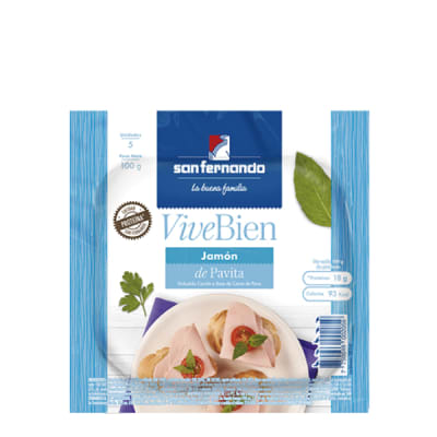 Jamon de pavita Pqte x100 gr