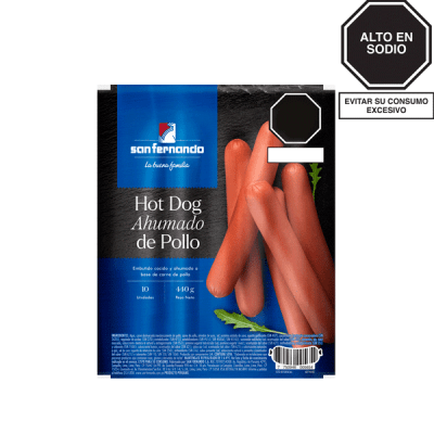 HOT DOG AHUMADO DE POLLO 440GR