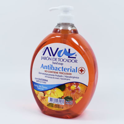 Jabón líquido antibacterial Aval