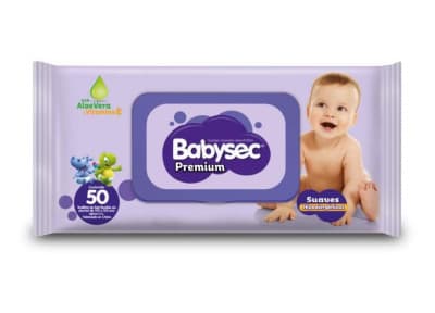 Toallitas Húmedas Babysec Premiun Pqte x50unid