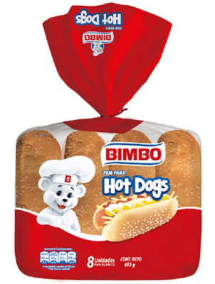 Pan para Hot Dogs BIMBO x 8 Und