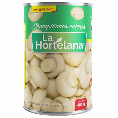 Champiñones Enteros La Hortelana x 400gr