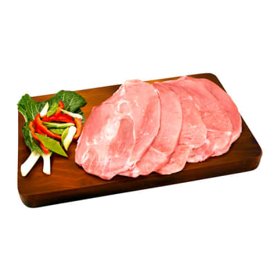 Chuleta de pierna cerdo sin piel Rango 1.4 a 1.6 Kg.