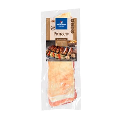 Panceta de cerdo con piel y sin hueso x und Rango de 1.3 a 2.6 Kg.