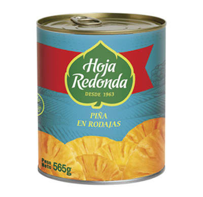 Conserva de Piña Rodajas Hoja Redonda x 565gr