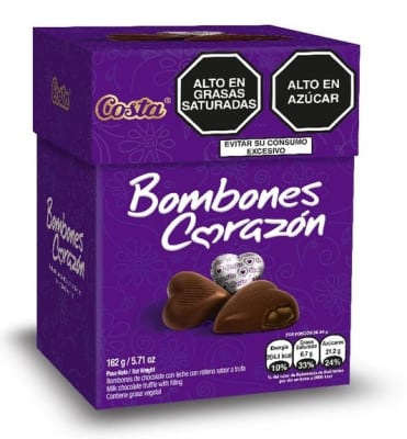 Bombones COSTA Corazón Caja x 162gr