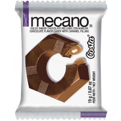 Chocolate Mecano COSTA relleno c/manjar Und x 19gr
