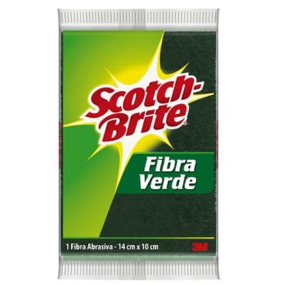 Esponja Scotch Brite Fibra Verde (1 Und)