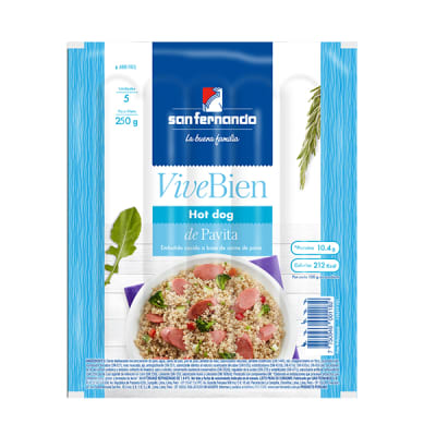 VIVEBIEN - Hot Dog de Pavita x 250gr