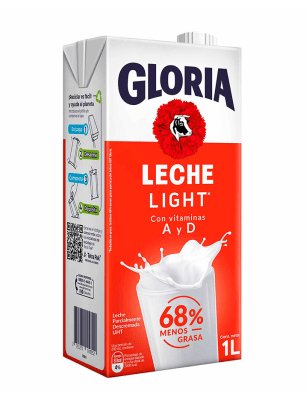 Leche UHT GLORIA Light Caja
