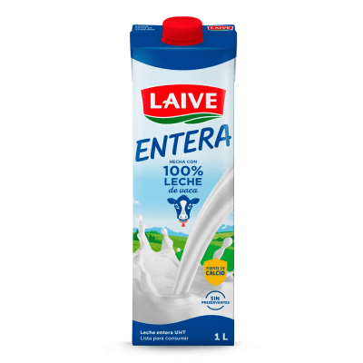 LECHE LAIVE ENTERA UHT CAJA X 1LT