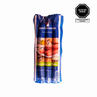 Salchicha de pollo en Pqte 100gr