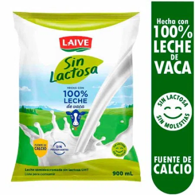 Laive Leche Sin Lactosa bolsa 900ml