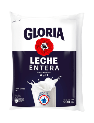 Leche Entera UHT Gloria en bolsa