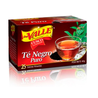 Del Valle Té negro puro x25 Filtrantes