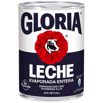 Leche Evaporada Entera GLORIA 400GR