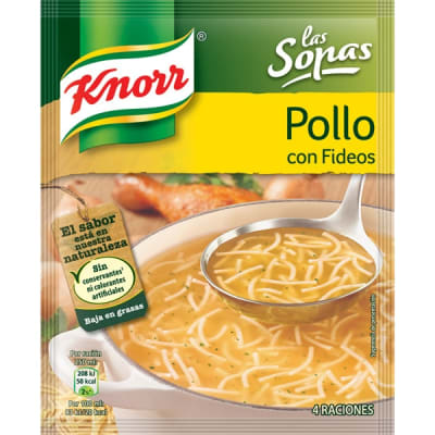 Knorr  Sopa de pollo con fideos 64gr