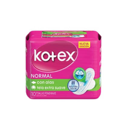 Toallas Femeninas Kotex Normal Pqte.x10Und