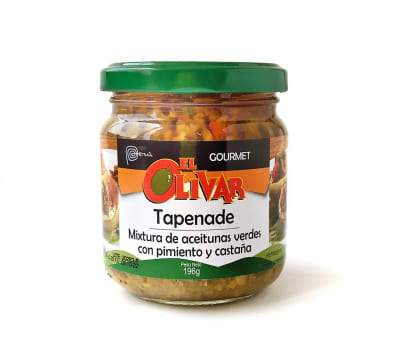 Mixtura Aceituna Verdes El Olivar Con Pimiento y Castañas (Frasco 196gr)