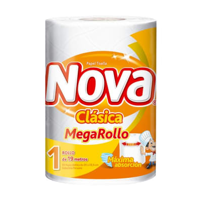 Papel Toalla Nova Mega Rollo (1 rollo x 19mt.)
