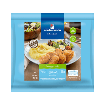 Nuggets de Pechuga Pollo C/Chia x 10Und