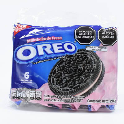 Galleta Oreo Milkshake de Fresa Pack x 6Und