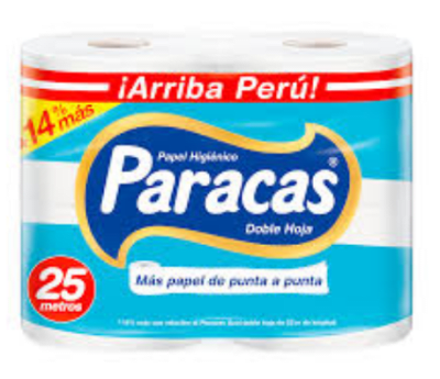 Papel Higiénico Paracas x 4 Unidades (25 metros)