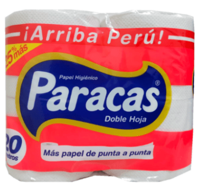 Papel higiénico Paracas x 4 unidades (20 metros)