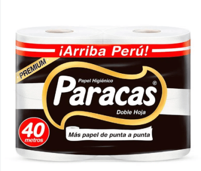 Papel Higiénico Paracas Premium  x 4 Unidades (40 metros)