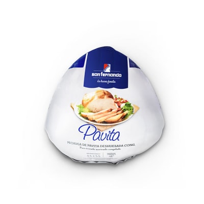 Pechuga de pavita deshuesada (Rango 3.5 a 5.5 Kg)