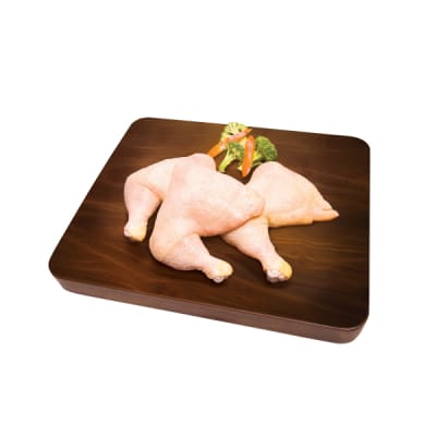 Pierna con encuentro fresca x 3 und aprox Rango de 0.900 a 1.050 Kg.