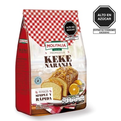 Premezcla Molitalia KeKe de Naranja x450gr