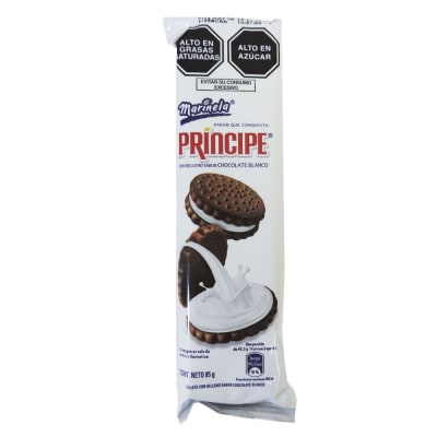 Galletas Príncipe Sabor a Chocolate Blanco (85gr)