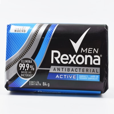 Jabón Antibact. Rexona Active MEN (Und x 84gr)